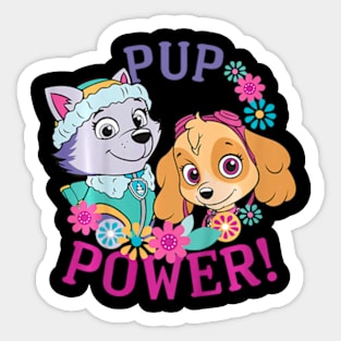 Girl Power With Flowers Sticker